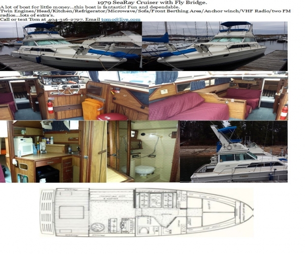 Used Sea Ray Sedan Cruiser Boats For Sale by owner | 1979 30 foot Sea Ray Sedan Cruiser